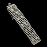 Wide Rhinestone Bracelet Vintage 1950's