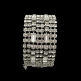 Wide Rhinestone Bracelet Vintage 1950's