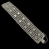 Wide Rhinestone Bracelet Vintage 1950's