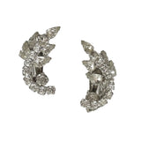 Elegant Rhinestone Clip On Earrings 1950's