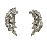 Rhinestone Clip On Earrings 1950's