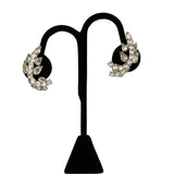 Elegant Rhinestone Clip On Earrings 1950's