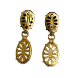 Large Rhinestone Clip Earrings Vintage