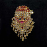 Rhinestone Santa Claus Brooch Christmas OTC