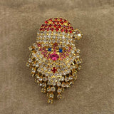 Rhinestone Santa Claus Brooch Christmas by OTC