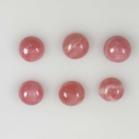 Pink Rhodochrosite Gemstone Round Cabochons 