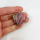 Rhodonite Gemstone Carved Pendant