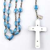 Brevet Blue Italian Rosary Vintage