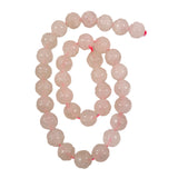 Rose Quartz Gemstone Carved Floral Beads