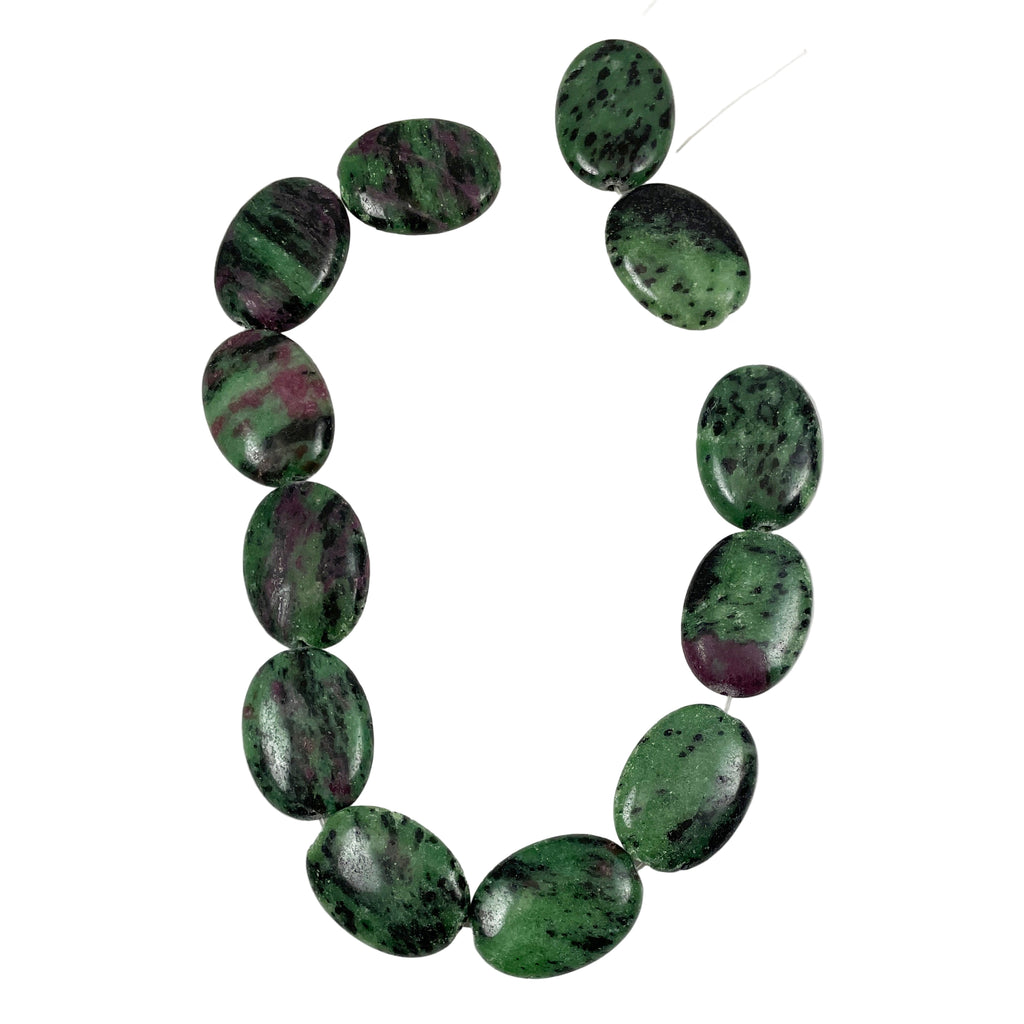 Ruby Zoisite Oval Beads 29mm
