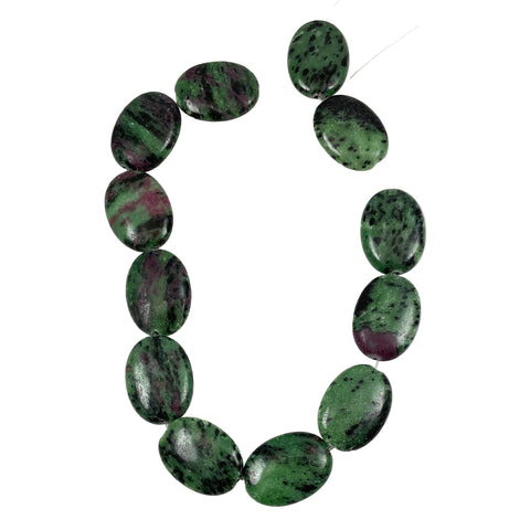 Ruby Zoisite Oval Beads 29mm