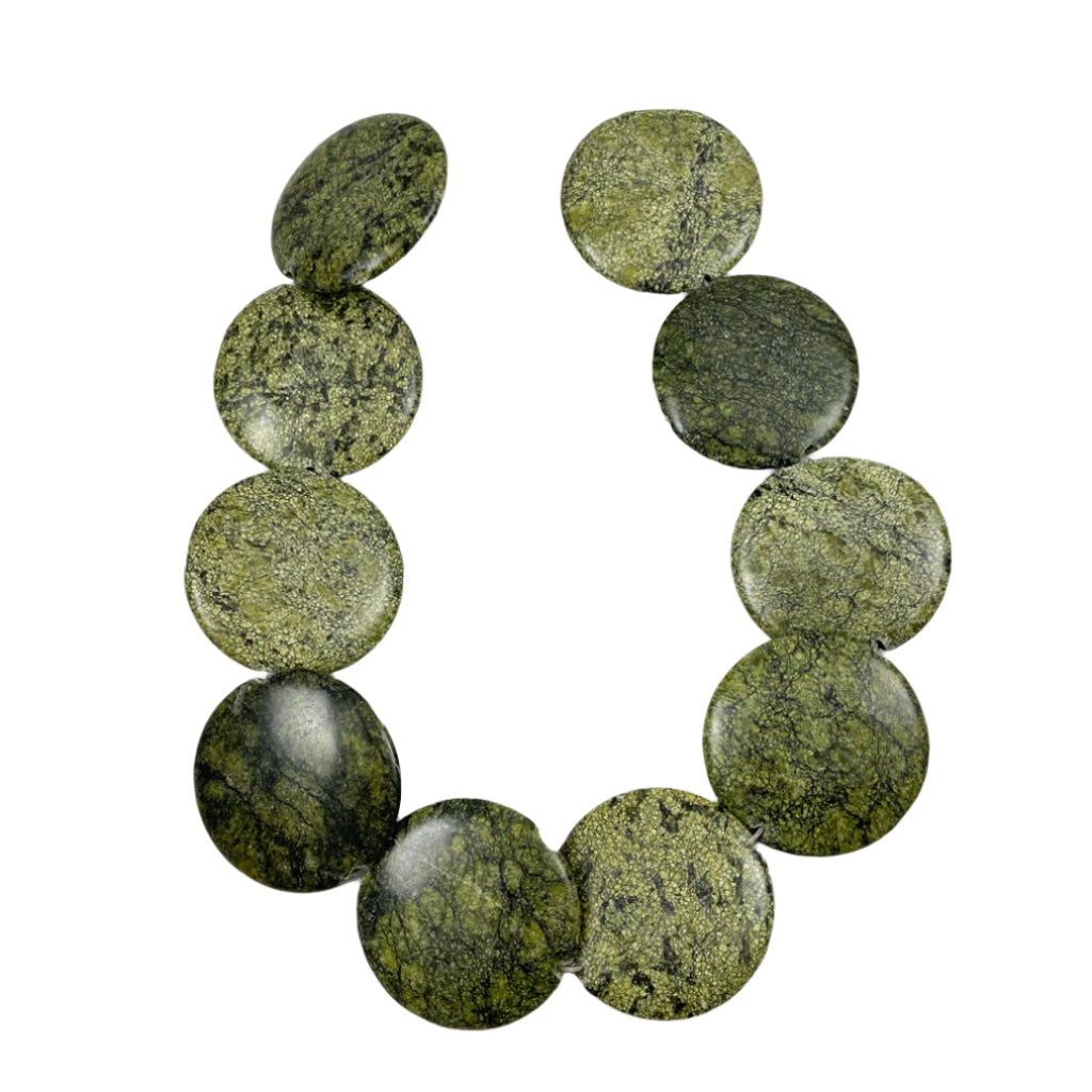 Russian Serpentine Large Round Beads