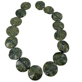 Russian Serpentine Large Ruffled Coin Beads