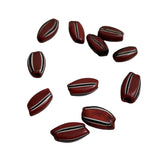 African Trade Beads Venetian Striped Rust 