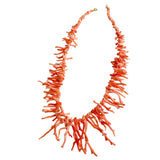 Salmon Pink Branch Coral Vintage Necklace Long 20 inches
