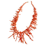Salmon Pink Branch Coral Vintage Necklace Long 20 inches