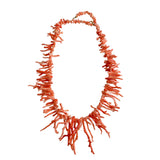 Salmon Pink Branch Coral Vintage Necklace Long 20 inches