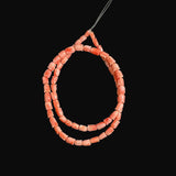 Salmon Pink Coral Carved Tulip Flower Beads Strands