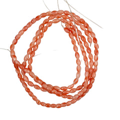 Italian Pink Coral Oval Beads Natural Vintage