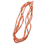 Salmon Pink Coral Carved Tulip Flower Beads Strands