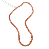 Salmon Pink Coral Carved Tulip Flower Beads Strands