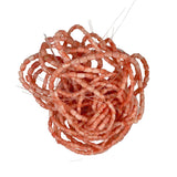 Salmon Pink Coral Carved Tulip Flower Beads Strands