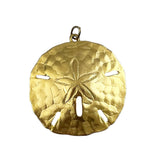 Gold Plated Sand Dollar Pendant Large