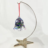 Sandwich Glass Bell Christmas Ornament Art Glass