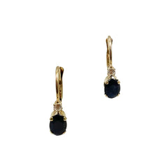 14K Gold Sapphire Earrings