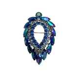 Sarah Coventry Blue Lagoon Rhinestone Brooch AB Blue