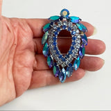 Sarah Coventry Blue Lagoon Rhinestone Brooch AB Blue