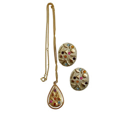 Sarah Coventry Sultana Rhinestone Necklace & Earrings