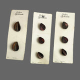 Schwanda Leaf Buttons on Cards Vintage German