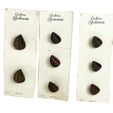 Schwanda Leaf Buttons on Cards Vintage German