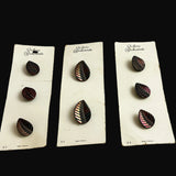 Schwanda Leaf Buttons on Cards Vintage German