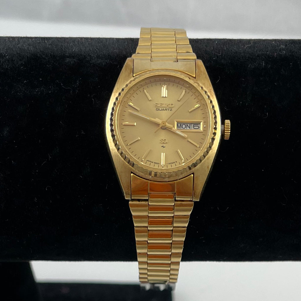 Seiko Gold Quartz Watch Women's 8523 - Estate Beads & Jewelry Seiko Gold Quartz Watch Women's 8523 - Estate Beads & Jewelry