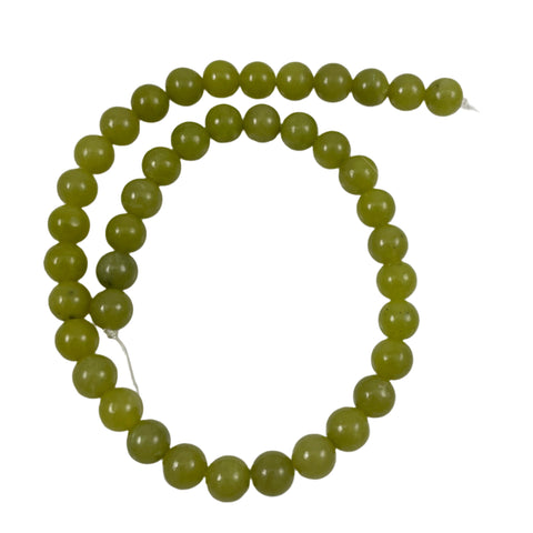 Green Serpentine 10mm Round Beads