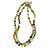 Multi-colored Green Serpentine Faceted 8mm Beads