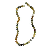 Multi-colored Green Serpentine Faceted 8mm Beads