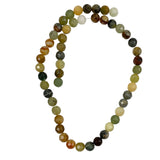 Multi-colored Green Serpentine Faceted 8mm Beads