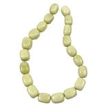 Large Lemon Jade Serpentine Barrel Beads 20mm