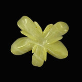 Lemon Jade Large Carved Flower Pendant