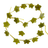 Serpentine New Jade Green Carved Flower Beads 15mm