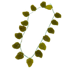 Serpentine New Jade Green Leaf Beads 24mm