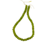 Lime Green Serpentine Translucent Rondelle Beads New Jade