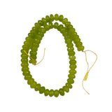 Lime Green Serpentine Translucent Rondelle Beads New Jade