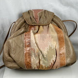 Sharif Tan Leather Hand Bag Purse Vintage
