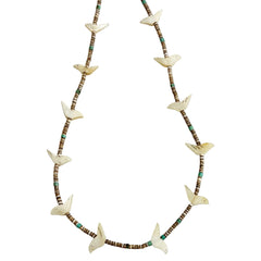 Zuni Fetish Shell Heishi Vintage Necklace