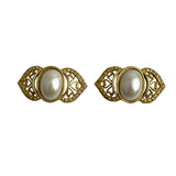 Gold & Pearl Vintage Shoe Clips 1950's