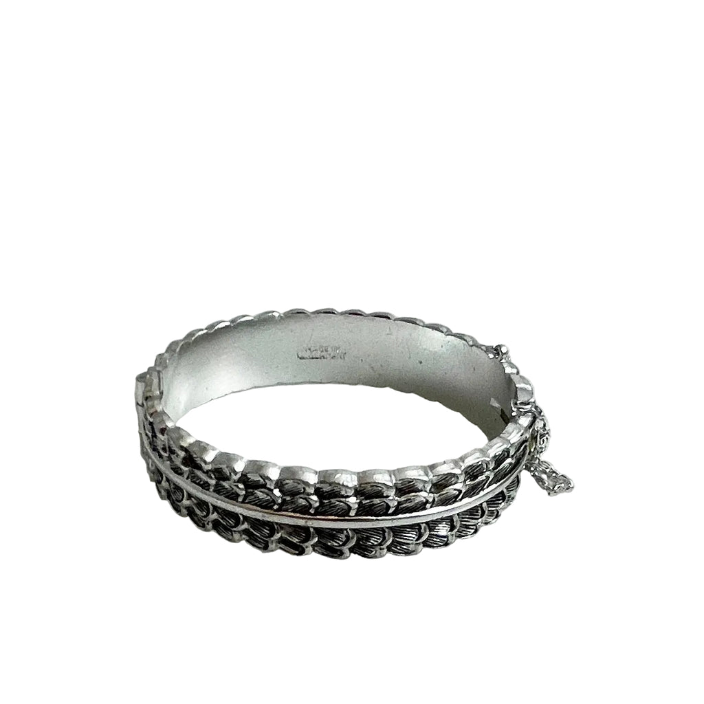 West Germany Mid Century Silver Bangle Bracelet